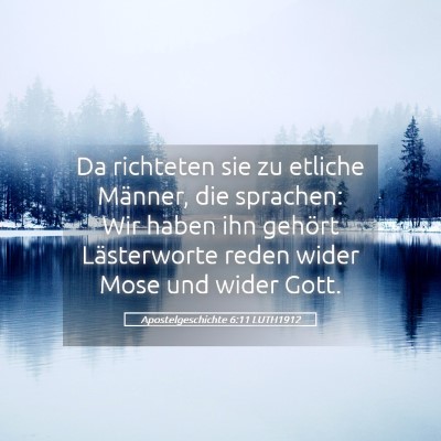 Picture 05 - Apostelgeschichte 6:11 LUTH1912 - Da richteten sie zu etliche Männer, die - Bible Verse Picture