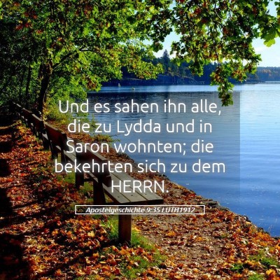 Picture 05 - Apostelgeschichte 9:35 LUTH1912 - Und es sahen ihn alle, die zu Lydda und in Saron - Bible Verse Picture