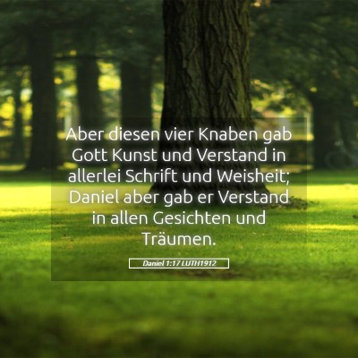 Picture 05 - Daniel 1:17 LUTH1912 - Aber diesen vier Knaben gab Gott Kunst und - Bible Verse Picture
