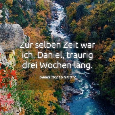 Picture 05 - Daniel 10:2 LUTH1912 - Zur selben Zeit war ich, Daniel, traurig drei - Bible Verse Picture
