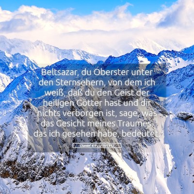 Picture 05 - Daniel 4:9 LUTH1912 - Beltsazar, du Oberster unter den Sternsehern, von - Bible Verse Picture