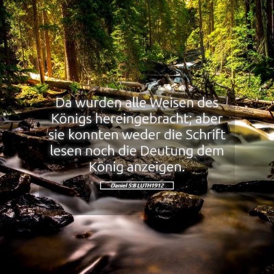 Picture 05 - Daniel 5:8 LUTH1912 - Da wurden alle Weisen des Königs hereingebracht; - Bible Verse Picture