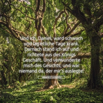 Picture 05 - Daniel 8:27 LUTH1912 - Und ich, Daniel, ward schwach und lag etliche - Bible Verse Picture