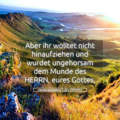 Picture 05 - Deuteronomium 1:26 LUTH1912 - Aber ihr wolltet nicht hinaufziehen und wurdet - Bible Verse Picture