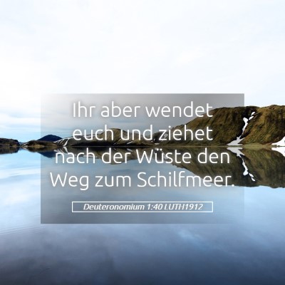 Picture 05 - Deuteronomium 1:40 LUTH1912 - Ihr aber wendet euch und ziehet nach der Wüste - Bible Verse Picture