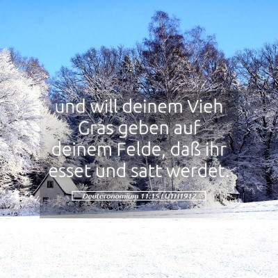 Picture 05 - Deuteronomium 11:15 LUTH1912 - und will deinem Vieh Gras geben auf deinem Felde, - Bible Verse Picture