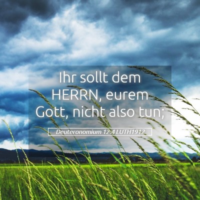 Picture 05 - Deuteronomium 12:4 LUTH1912 - Ihr sollt dem HERRN, eurem Gott, nicht also - Bible Verse Picture