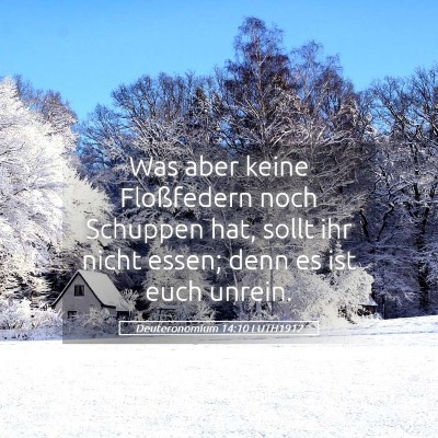 Picture 05 - Deuteronomium 14:10 LUTH1912 - Was aber keine Floßfedern noch Schuppen hat, - Bible Verse Picture