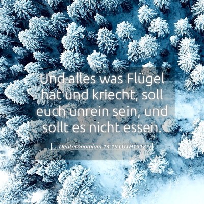Picture 05 - Deuteronomium 14:19 LUTH1912 - Und alles was Flügel hat und kriecht, soll euch - Bible Verse Picture