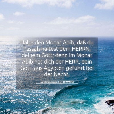 Picture 05 - Deuteronomium 16:1 LUTH1912 - Halte den Monat Abib, daß du Passah haltest dem - Bible Verse Picture