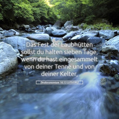 Picture 05 - Deuteronomium 16:13 LUTH1912 - Das Fest der Laubhütten sollst du halten sieben - Bible Verse Picture
