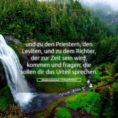 Picture 05 - Deuteronomium 17:9 LUTH1912 - und zu den Priestern, den Leviten, und zu dem - Bible Verse Picture