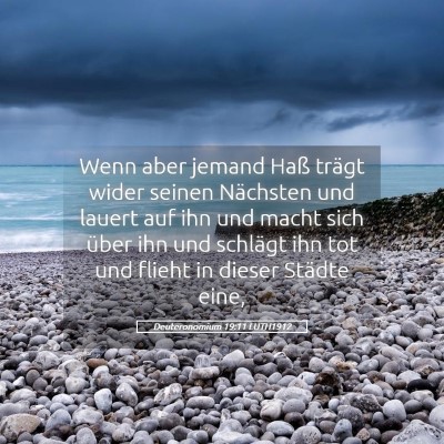 Picture 05 - Deuteronomium 19:11 LUTH1912 - Wenn aber jemand Haß trägt wider seinen - Bible Verse Picture