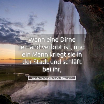 Picture 05 - Deuteronomium 22:23 LUTH1912 - Wenn eine Dirne jemand verlobt ist, und ein Mann - Bible Verse Picture
