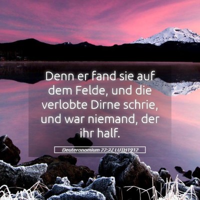 Picture 05 - Deuteronomium 22:27 LUTH1912 - Denn er fand sie auf dem Felde, und die verlobte - Bible Verse Picture