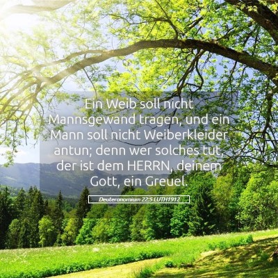 Picture 05 - Deuteronomium 22:5 LUTH1912 - Ein Weib soll nicht Mannsgewand tragen, und ein - Bible Verse Picture