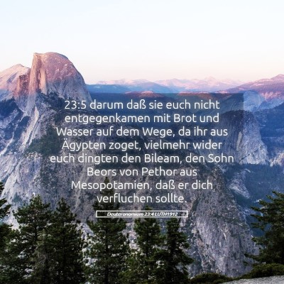 Picture 05 - Deuteronomium 23:4 LUTH1912 - 23:5 darum daß sie euch nicht entgegenkamen mit - Bible Verse Picture