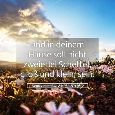 Picture 05 - Deuteronomium 25:14 LUTH1912 - und in deinem Hause soll nicht zweierlei - Bible Verse Picture