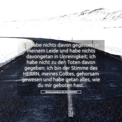 Picture 05 - Deuteronomium 26:14 LUTH1912 - ich habe nichts davon gegessen in meinem Leide - Bible Verse Picture