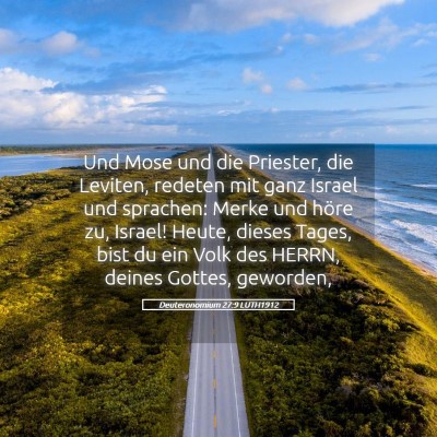 Picture 05 - Deuteronomium 27:9 LUTH1912 - Und Mose und die Priester, die Leviten, redeten - Bible Verse Picture
