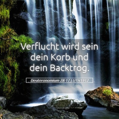 Picture 05 - Deuteronomium 28:17 LUTH1912 - Verflucht wird sein dein Korb und dein - Bible Verse Picture