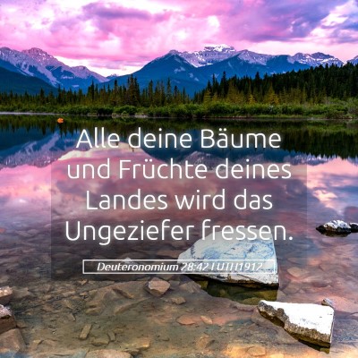 Picture 05 - Deuteronomium 28:42 LUTH1912 - Alle deine Bäume und Früchte deines Landes wird - Bible Verse Picture