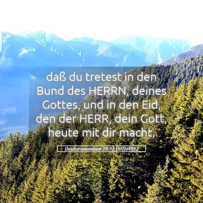 Picture 05 - Deuteronomium 29:12 LUTH1912 - daß du tretest in den Bund des HERRN, deines - Bible Verse Picture