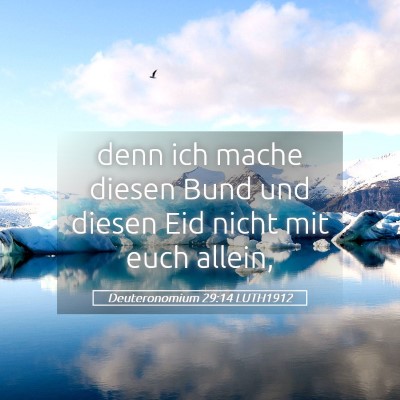 Picture 05 - Deuteronomium 29:14 LUTH1912 - denn ich mache diesen Bund und diesen Eid nicht - Bible Verse Picture