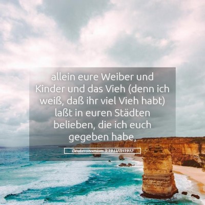 Picture 05 - Deuteronomium 3:19 LUTH1912 - allein eure Weiber und Kinder und das Vieh (denn - Bible Verse Picture