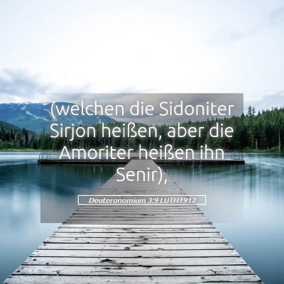 Picture 05 - Deuteronomium 3:9 LUTH1912 - (welchen die Sidoniter Sirjon heißen, aber die - Bible Verse Picture