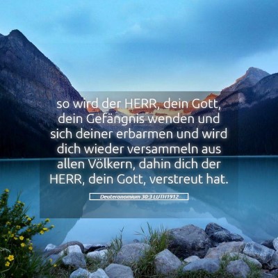 Picture 05 - Deuteronomium 30:3 LUTH1912 - so wird der HERR, dein Gott, dein Gefängnis - Bible Verse Picture