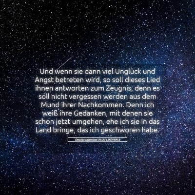 Picture 05 - Deuteronomium 31:21 LUTH1912 - Und wenn sie dann viel Unglück und Angst - Bible Verse Picture