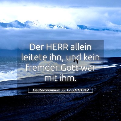 Picture 05 - Deuteronomium 32:12 LUTH1912 - Der HERR allein leitete ihn, und kein fremder - Bible Verse Picture