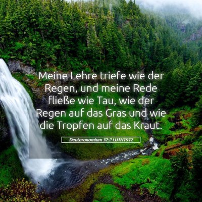 Picture 05 - Deuteronomium 32:2 LUTH1912 - Meine Lehre triefe wie der Regen, und meine Rede - Bible Verse Picture