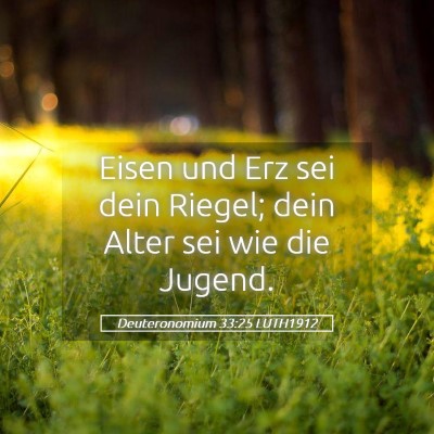 Picture 05 - Deuteronomium 33:25 LUTH1912 - Eisen und Erz sei dein Riegel; dein Alter sei wie - Bible Verse Picture