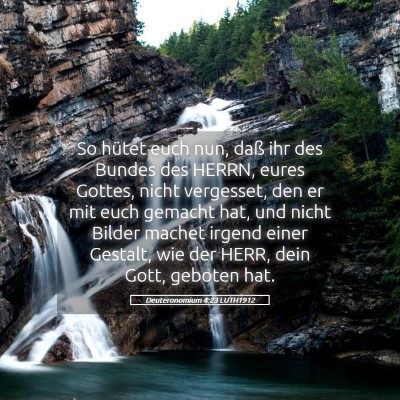 Picture 05 - Deuteronomium 4:23 LUTH1912 - So hütet euch nun, daß ihr des Bundes des - Bible Verse Picture