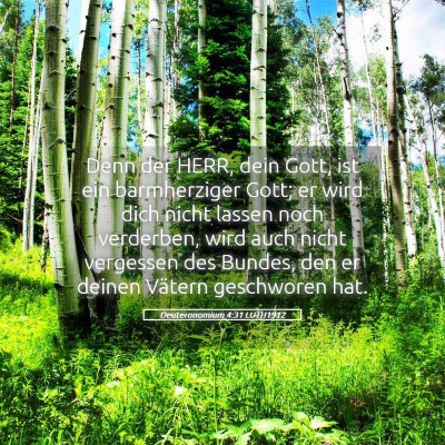 Picture 05 - Deuteronomium 4:31 LUTH1912 - Denn der HERR, dein Gott, ist ein barmherziger - Bible Verse Picture