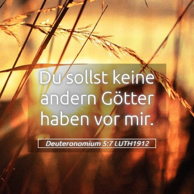 Picture 05 - Deuteronomium 5:7 LUTH1912 - Du sollst keine andern Götter haben vor - Bible Verse Picture