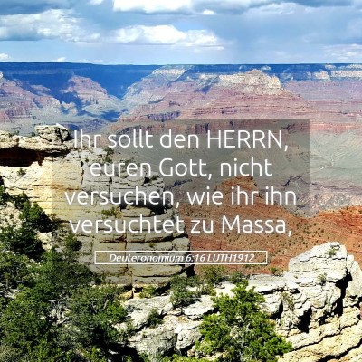 Picture 05 - Deuteronomium 6:16 LUTH1912 - Ihr sollt den HERRN, euren Gott, nicht versuchen, - Bible Verse Picture