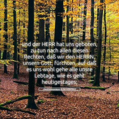 Picture 05 - Deuteronomium 6:24 LUTH1912 - und der HERR hat uns geboten, zu tun nach allen - Bible Verse Picture