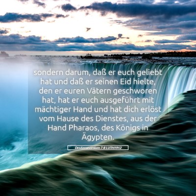 Picture 05 - Deuteronomium 7:8 LUTH1912 - sondern darum, daß er euch geliebt hat und daß - Bible Verse Picture