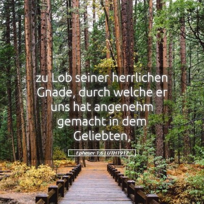 Picture 05 - Epheser 1:6 LUTH1912 - zu Lob seiner herrlichen Gnade, durch welche er - Bible Verse Picture
