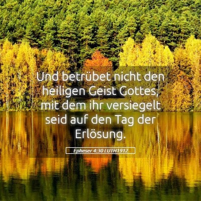 Picture 05 - Epheser 4:30 LUTH1912 - Und betrübet nicht den heiligen Geist Gottes, - Bible Verse Picture