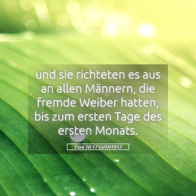 Picture 05 - Esra 10:17 LUTH1912 - und sie richteten es aus an allen Männern, die - Bible Verse Picture