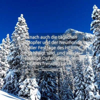 Picture 05 - Esra 3:5 LUTH1912 - darnach auch die täglichen Brandopfer und der - Bible Verse Picture