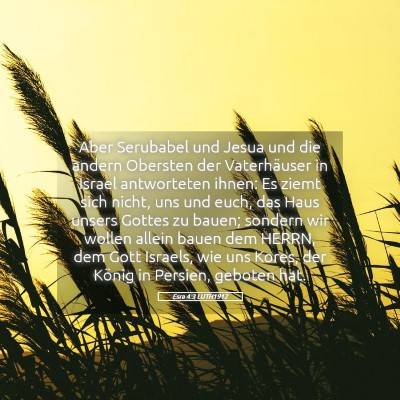 Picture 05 - Esra 4:3 LUTH1912 - Aber Serubabel und Jesua und die andern Obersten - Bible Verse Picture