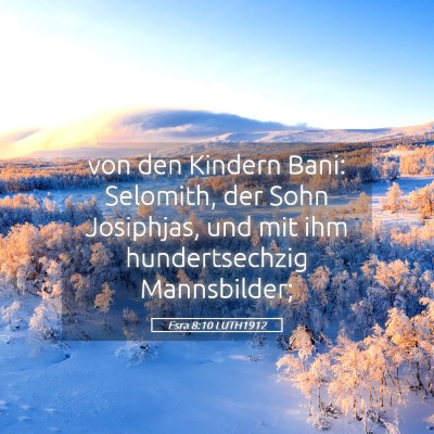 Picture 05 - Esra 8:10 LUTH1912 - von den Kindern Bani: Selomith, der Sohn - Bible Verse Picture