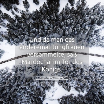 Picture 05 - Ester 2:19 LUTH1912 - Und da man das anderemal Jungfrauen versammelte, - Bible Verse Picture