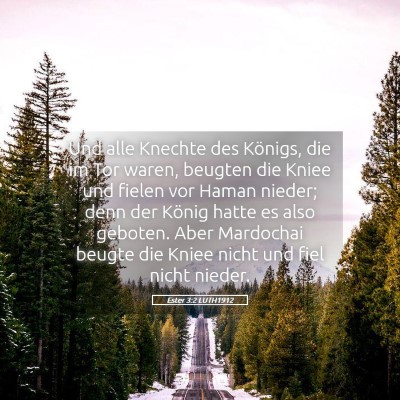 Picture 05 - Ester 3:2 LUTH1912 - Und alle Knechte des Königs, die im Tor waren, - Bible Verse Picture
