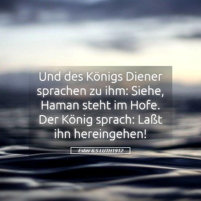 Picture 05 - Ester 6:5 LUTH1912 - Und des Königs Diener sprachen zu ihm: Siehe, - Bible Verse Picture